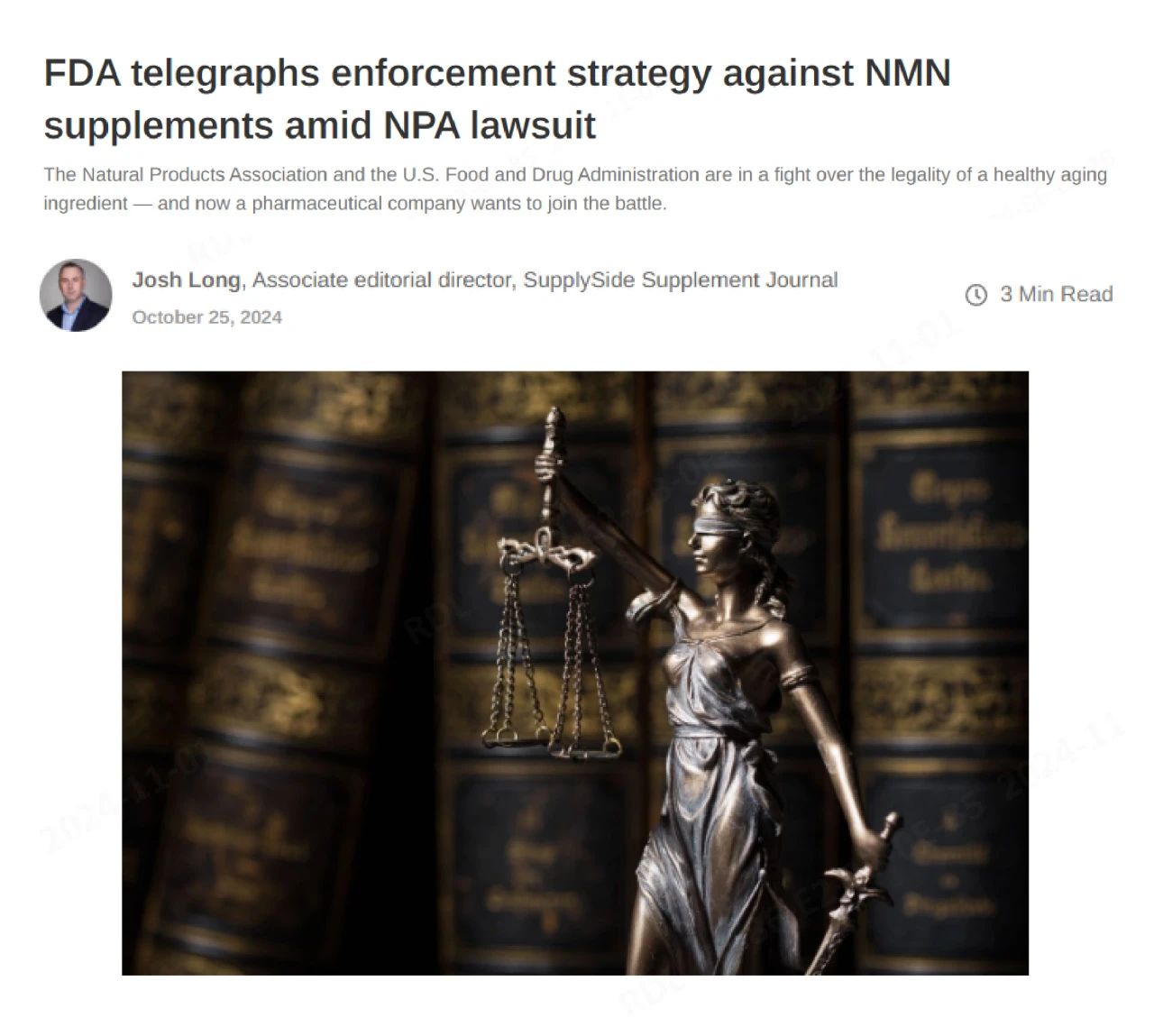 The lawsuit has been temporarily dropped, and NMN regulation may be on the verge of a turnaround. The lawsuit has been temporarily dropped, and NMN regulation may be on the verge of a turnaround.