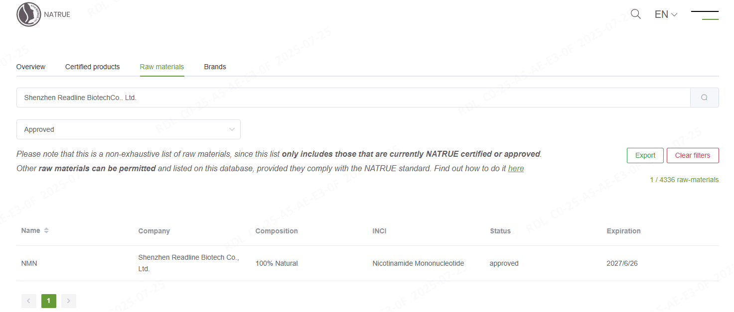 NATRUE Certified NMN Raw Material! This Green Active Ingredient in Enzyme Products Gains International Recognition Again. NATRUE Certified NMN Raw Material! This Green Active Ingredient in Enzyme Products Gains International Recognition Again.